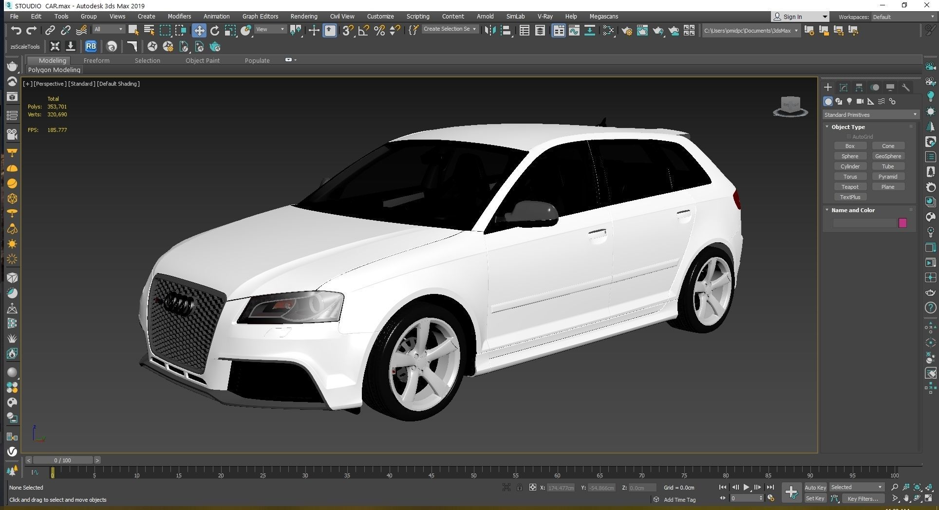 2011 Audi RS3 Sportback Low-poly 3D model_25
