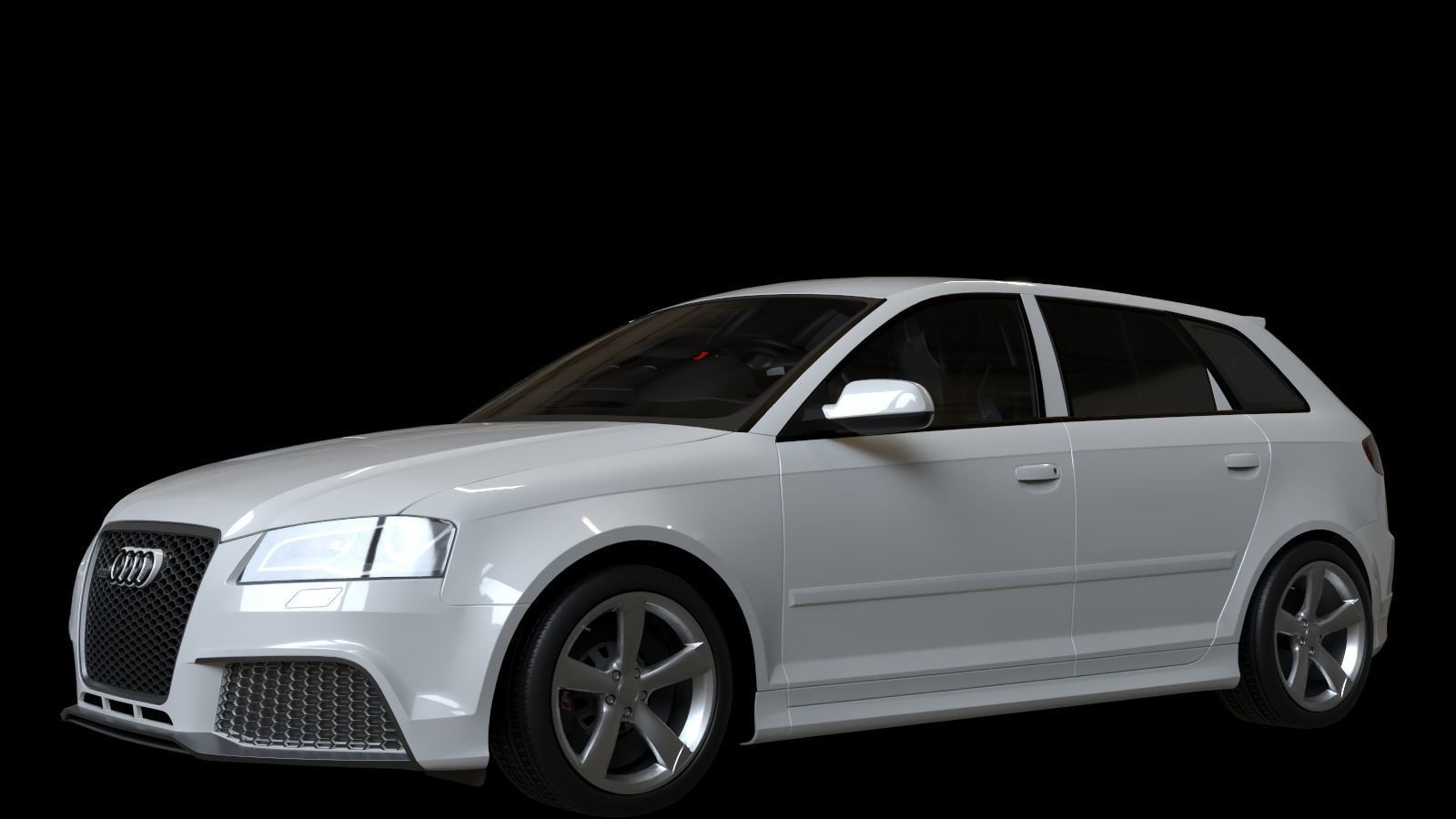 2011 Audi RS3 Sportback Low-poly 3D model_10