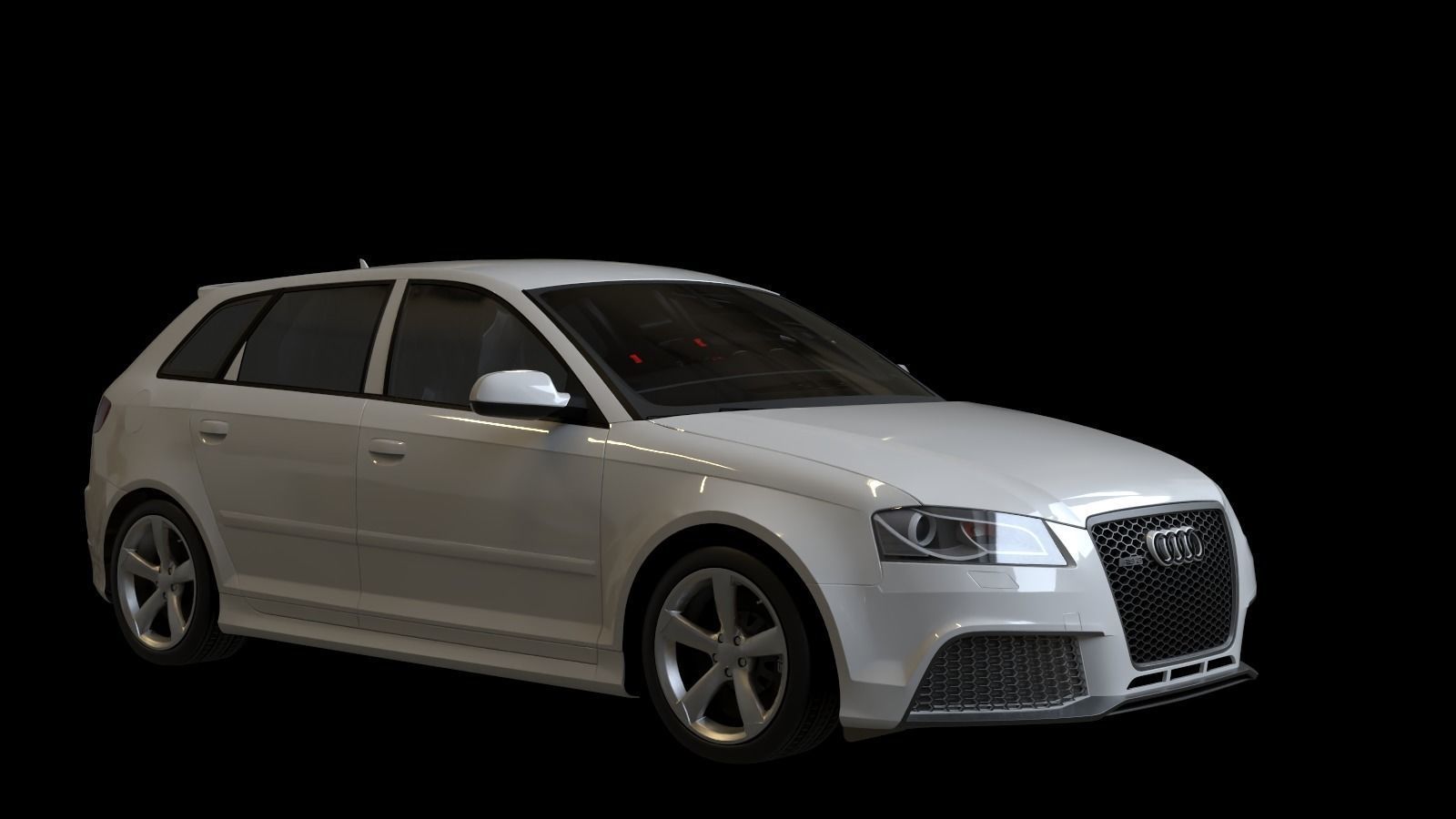 2011 Audi RS3 Sportback Low-poly 3D model_5