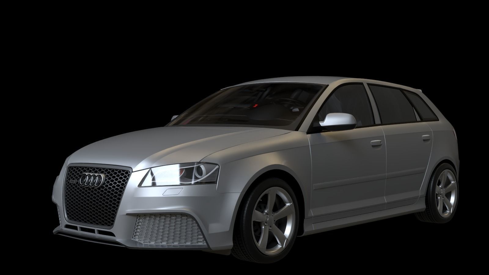 2011 Audi RS3 Sportback Low-poly 3D model_13