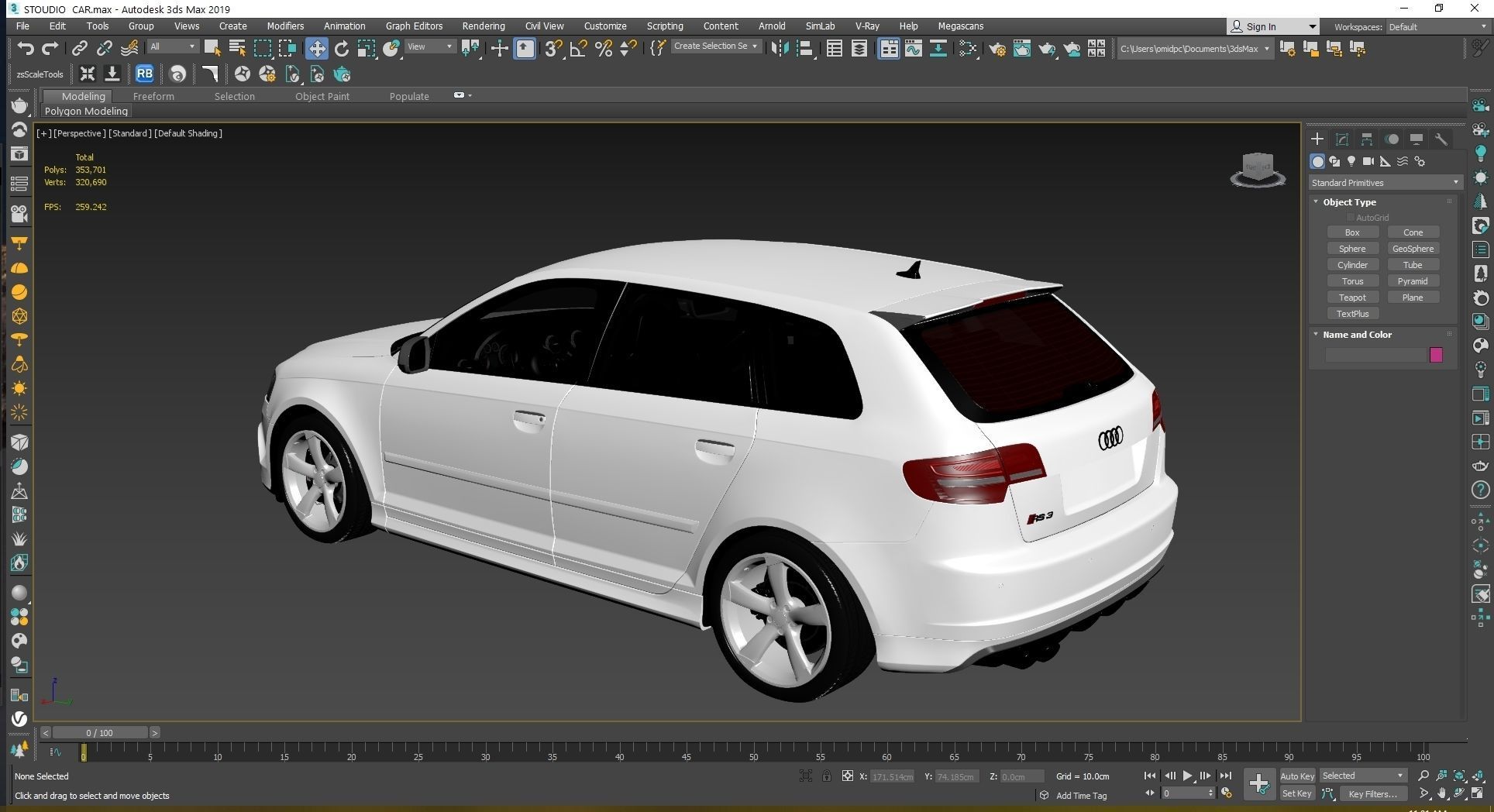 2011 Audi RS3 Sportback Low-poly 3D model_29