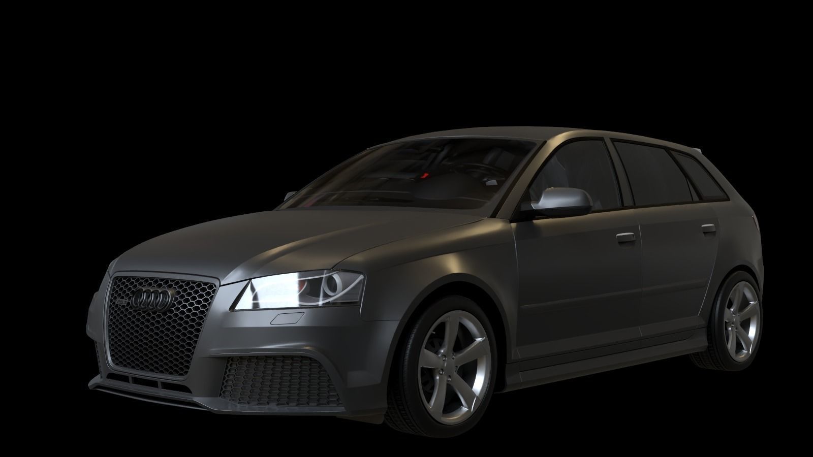2011 Audi RS3 Sportback Low-poly 3D model_16