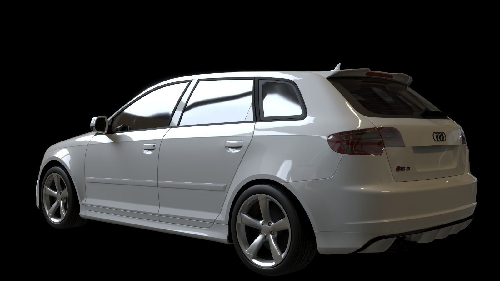 2011 Audi RS3 Sportback Low-poly 3D model_8