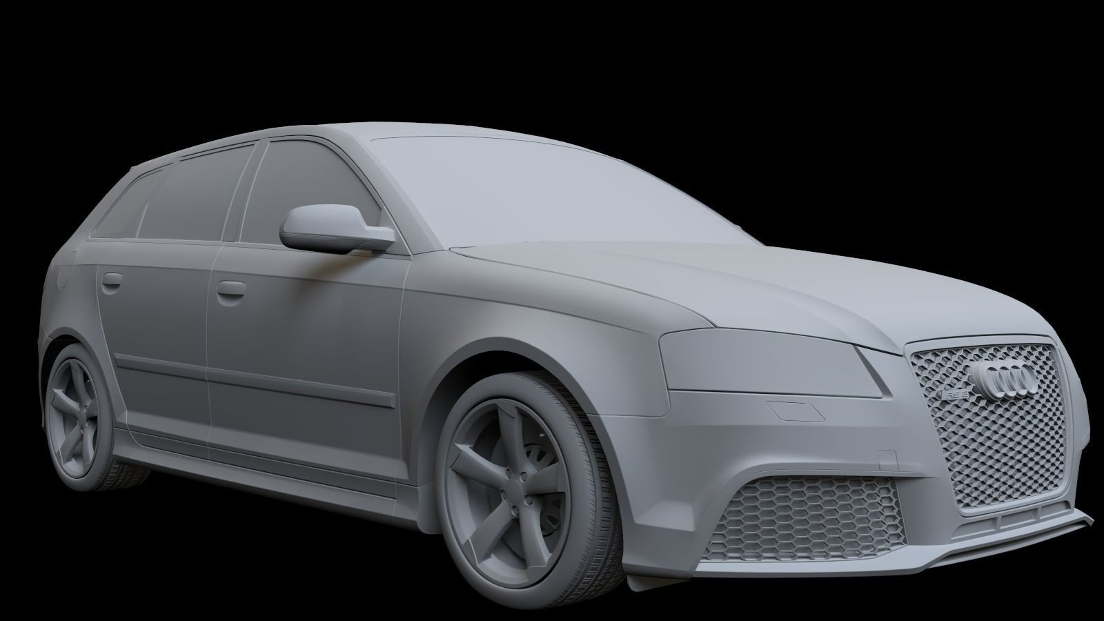 2011 Audi RS3 Sportback Low-poly 3D model_18