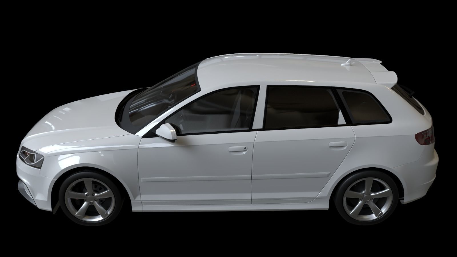2011 Audi RS3 Sportback Low-poly 3D model_21