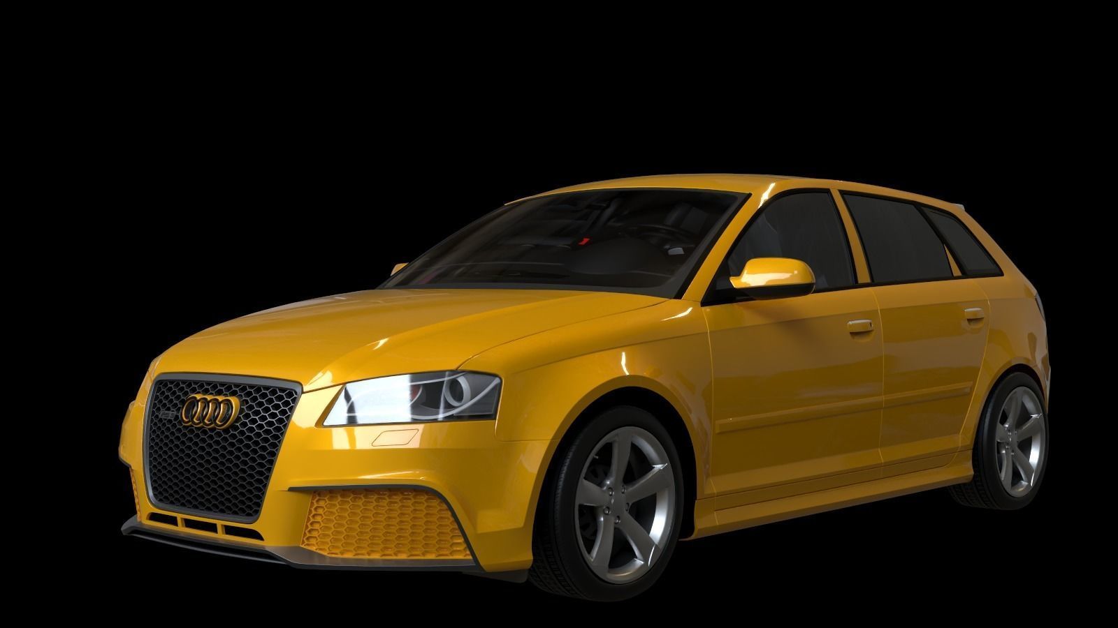 2011 Audi RS3 Sportback Low-poly 3D model_15