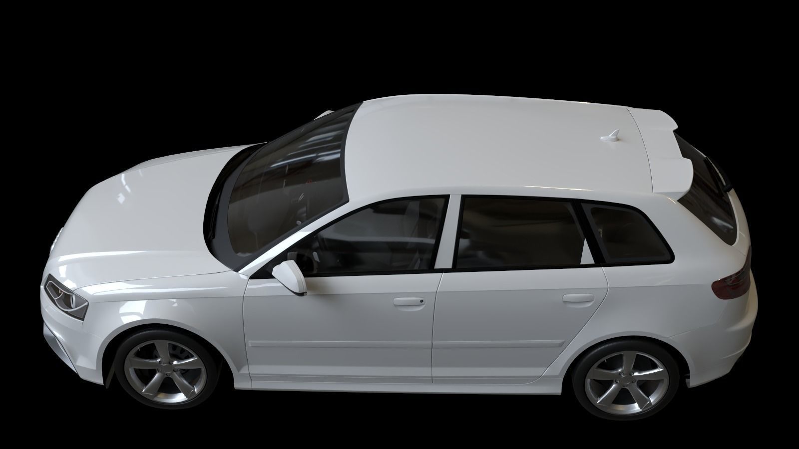 2011 Audi RS3 Sportback Low-poly 3D model_9