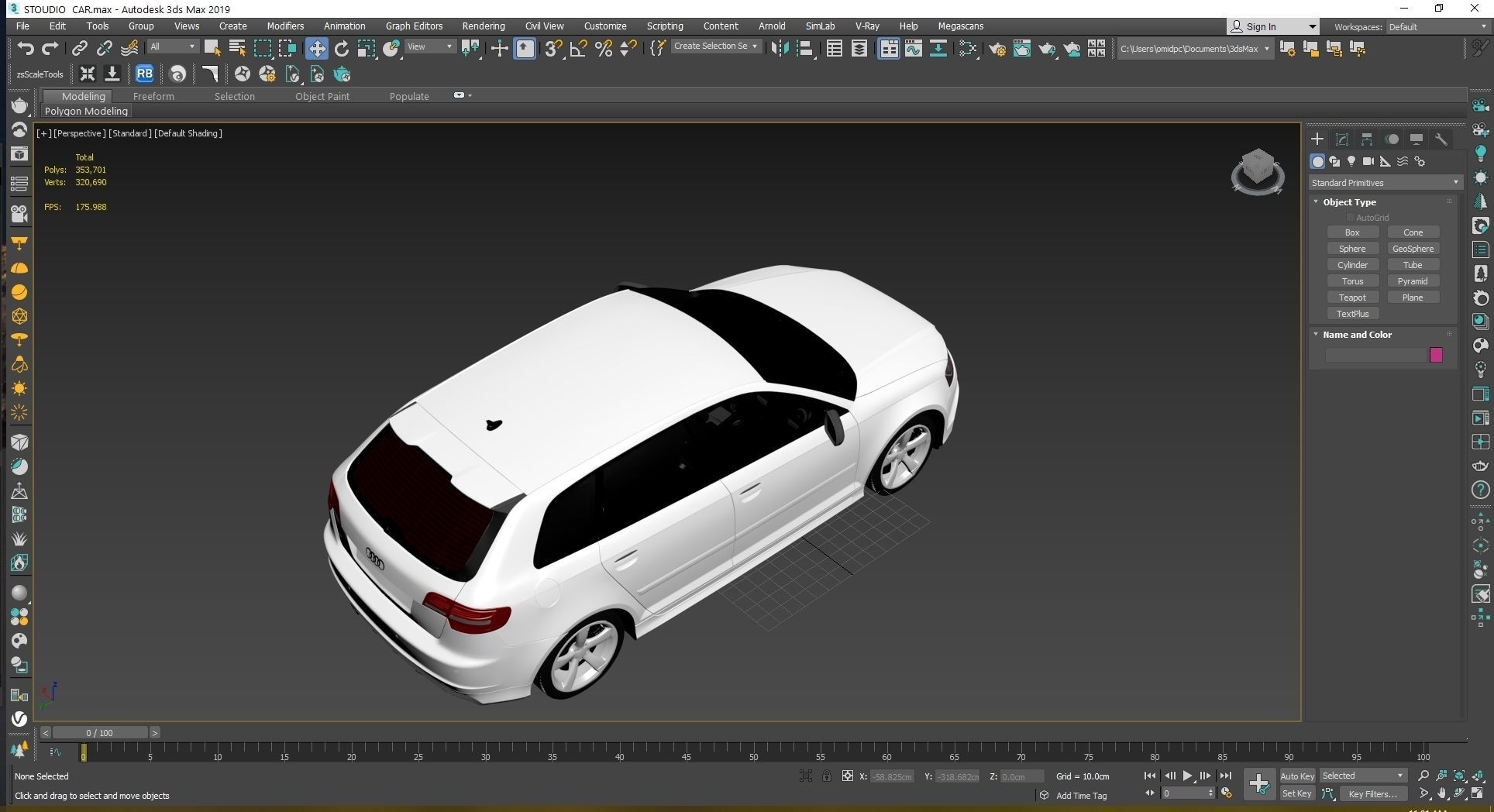 2011 Audi RS3 Sportback Low-poly 3D model_28
