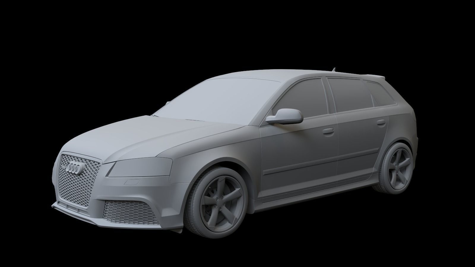 2011 Audi RS3 Sportback Low-poly 3D model_17