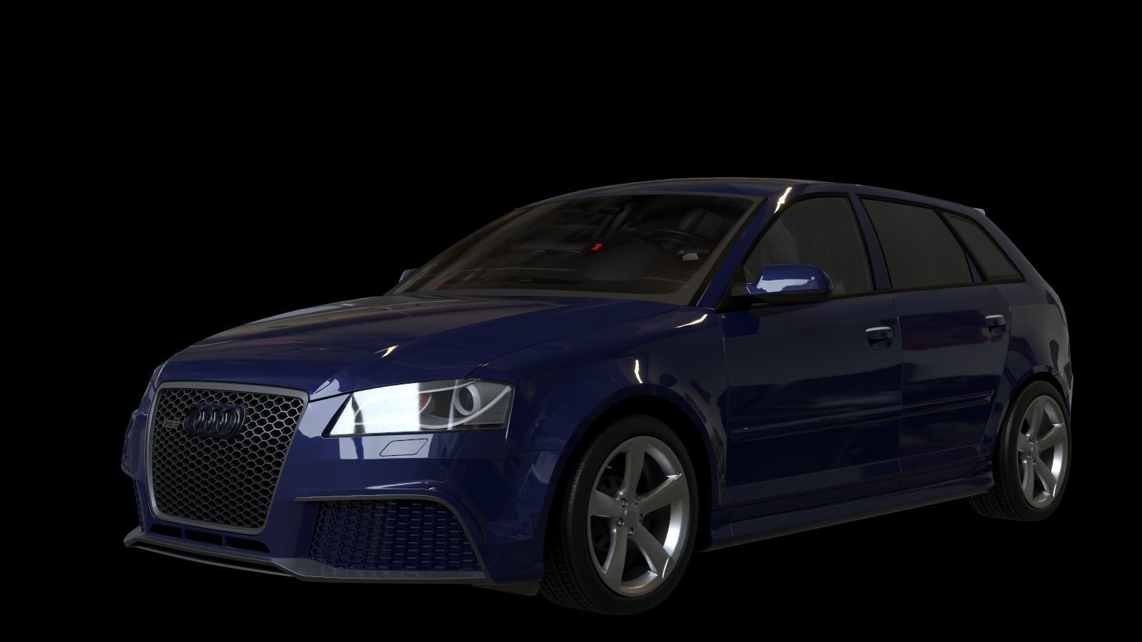 2011 Audi RS3 Sportback Low-poly 3D model_12