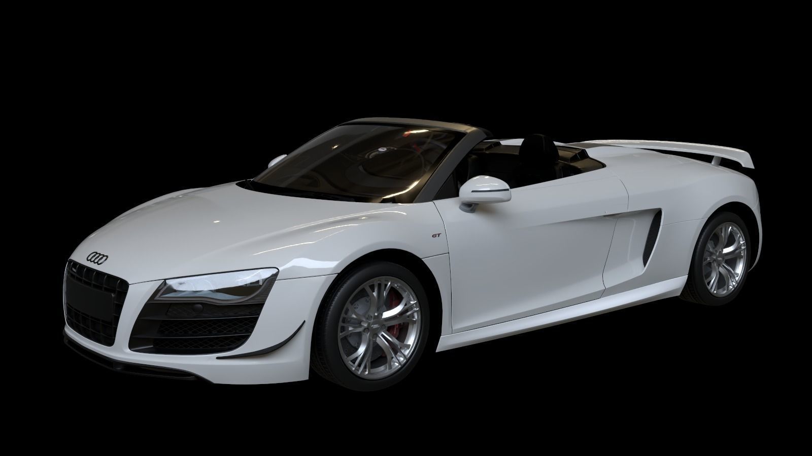 2012  Audi  R8  GT  Spyder Low-poly 3D model_2