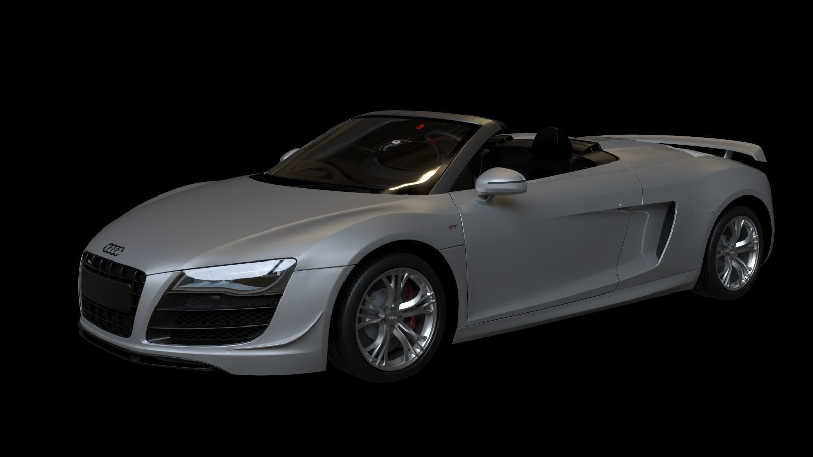 2012  Audi  R8  GT  Spyder Low-poly 3D model_4