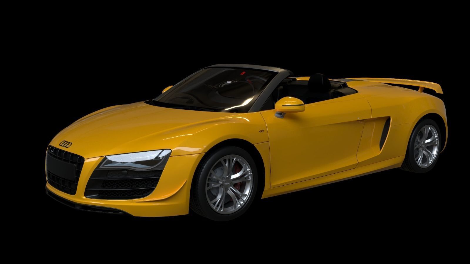 2012  Audi  R8  GT  Spyder Low-poly 3D model_7