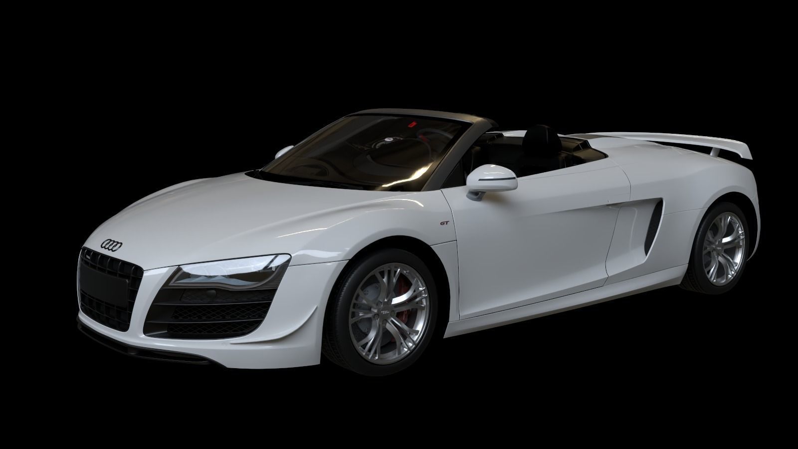2012  Audi  R8  GT  Spyder Low-poly 3D model_9