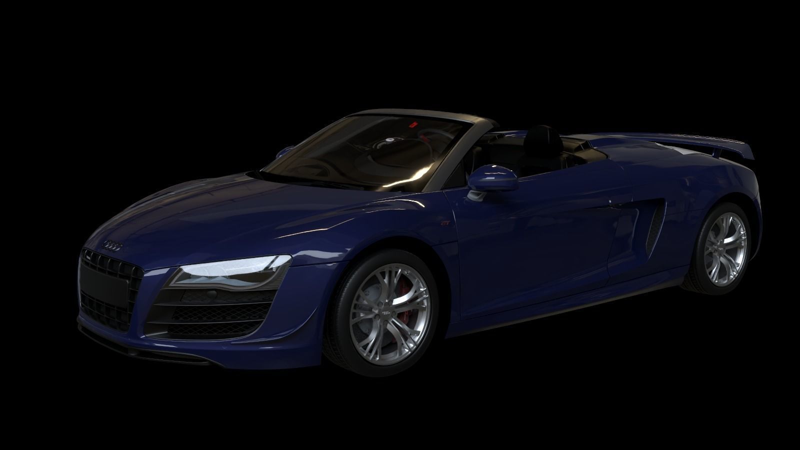 2012  Audi  R8  GT  Spyder Low-poly 3D model_10