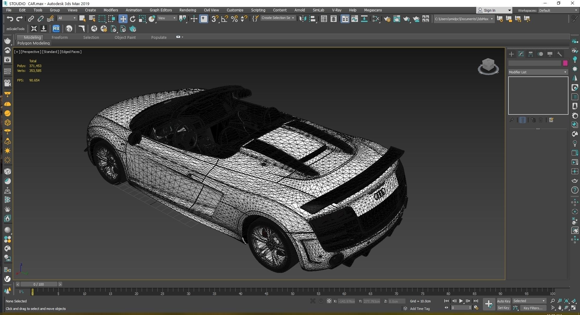 2012  Audi  R8  GT  Spyder Low-poly 3D model_29