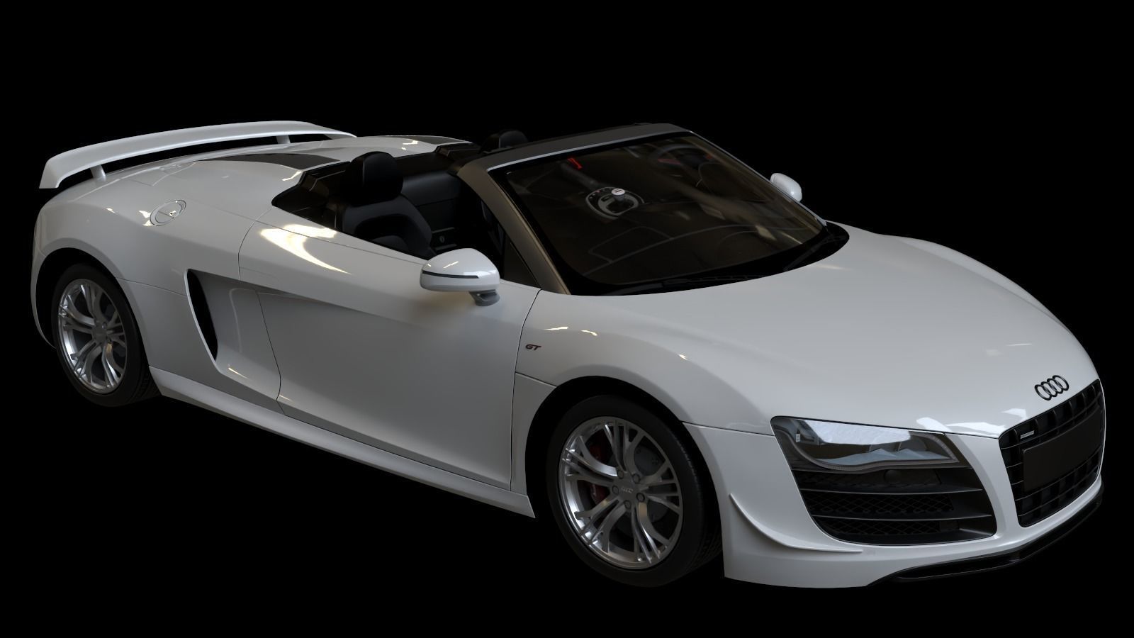 2012  Audi  R8  GT  Spyder Low-poly 3D model_16