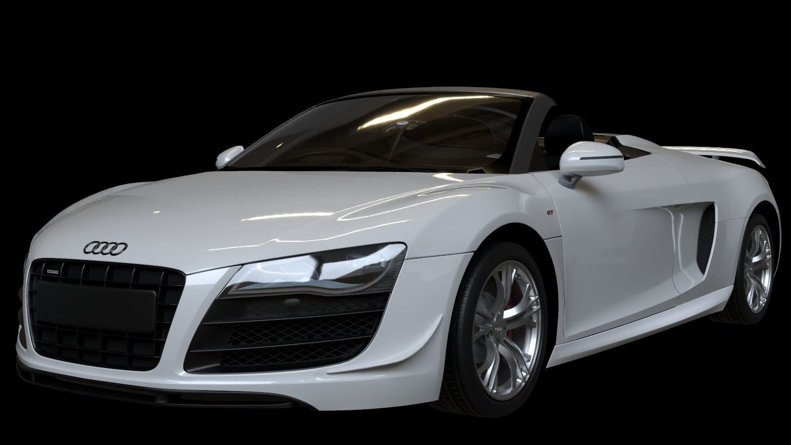 2012  Audi  R8  GT  Spyder Low-poly 3D model_3