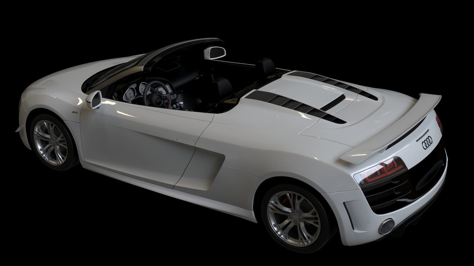 2012  Audi  R8  GT  Spyder Low-poly 3D model_20