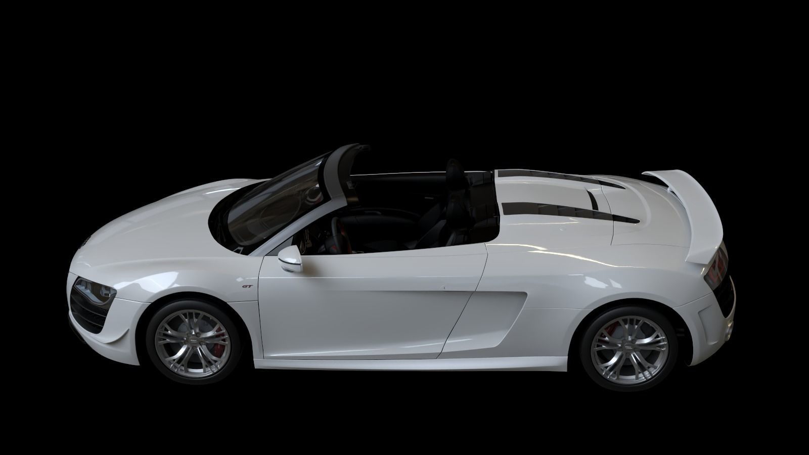 2012  Audi  R8  GT  Spyder Low-poly 3D model_22