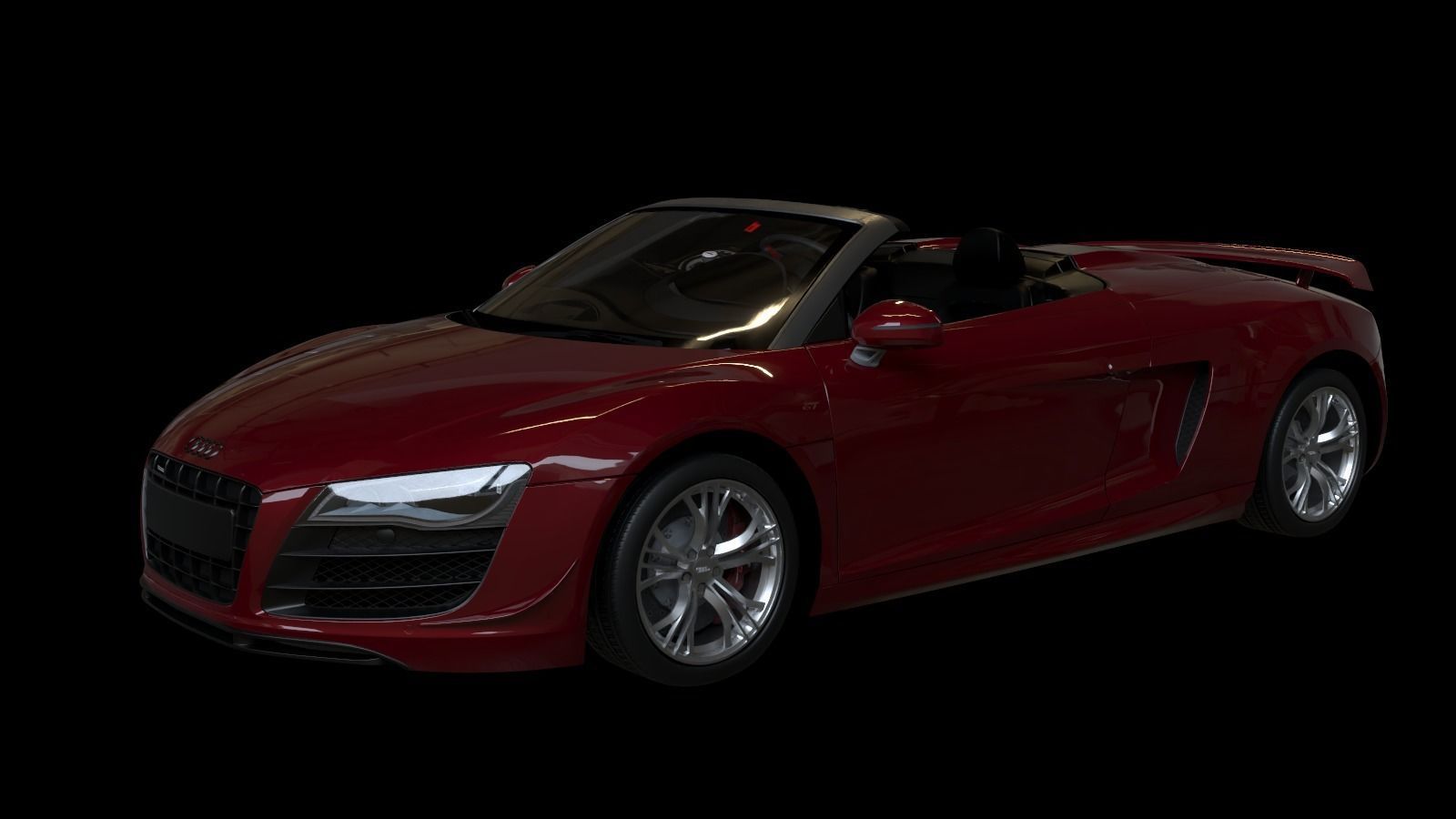 2012  Audi  R8  GT  Spyder Low-poly 3D model_6