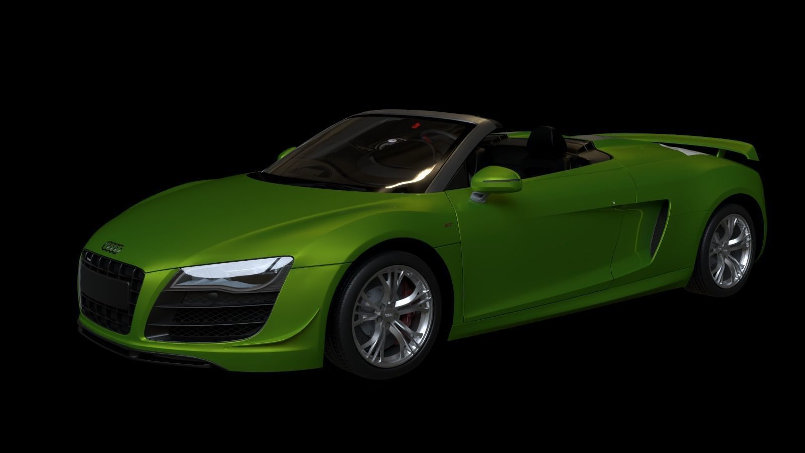 2012  Audi  R8  GT  Spyder Low-poly 3D model_5
