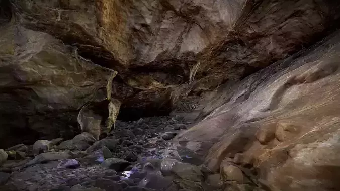 Old underground mine excavation - prehistoric 3D model
