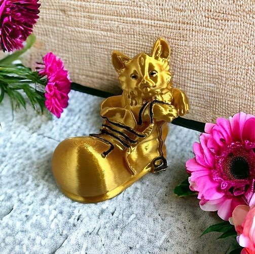 CAT IN BOOT 3D print model