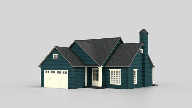 British House Design 05T3 Low-poly 3D model