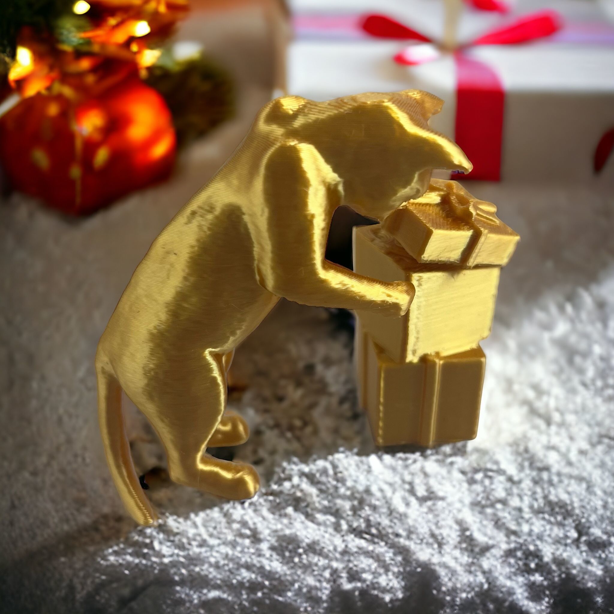 CHRISTMAS GIFT CAT 3D print model_3