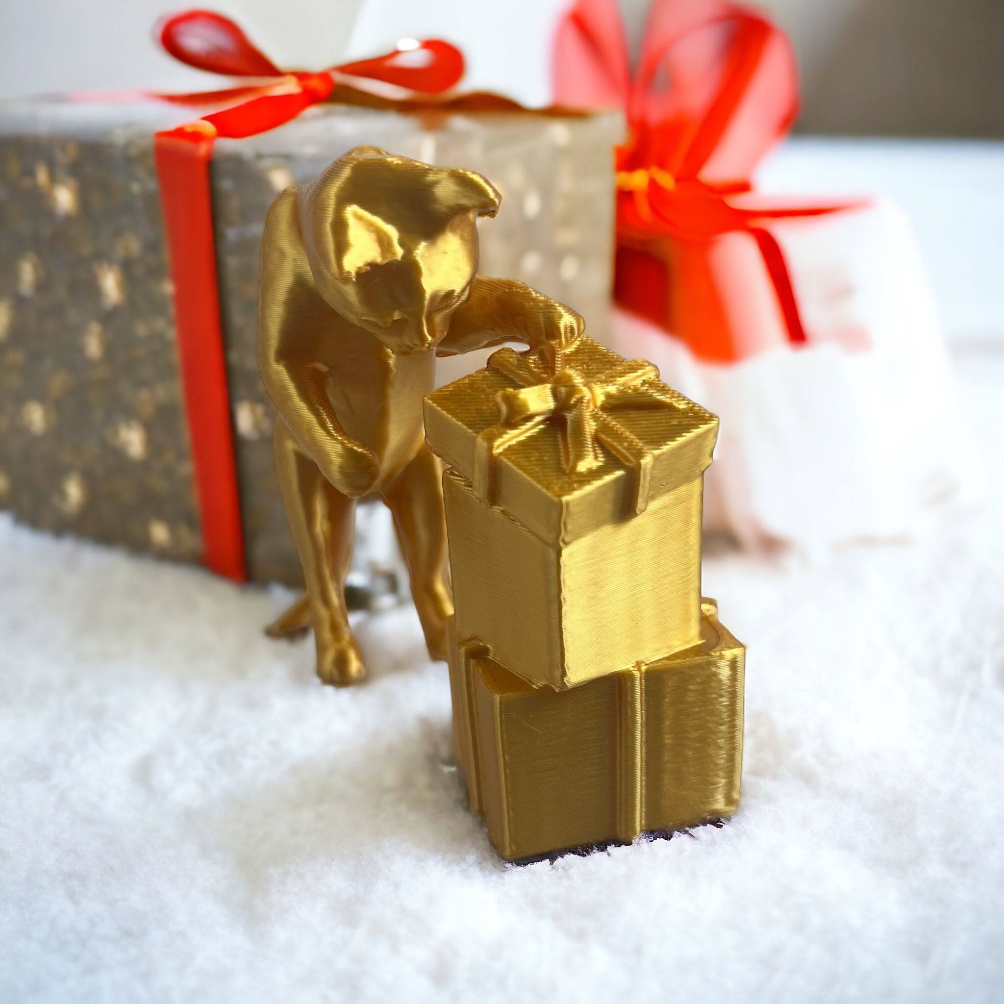 CHRISTMAS GIFT CAT 3D print model_4