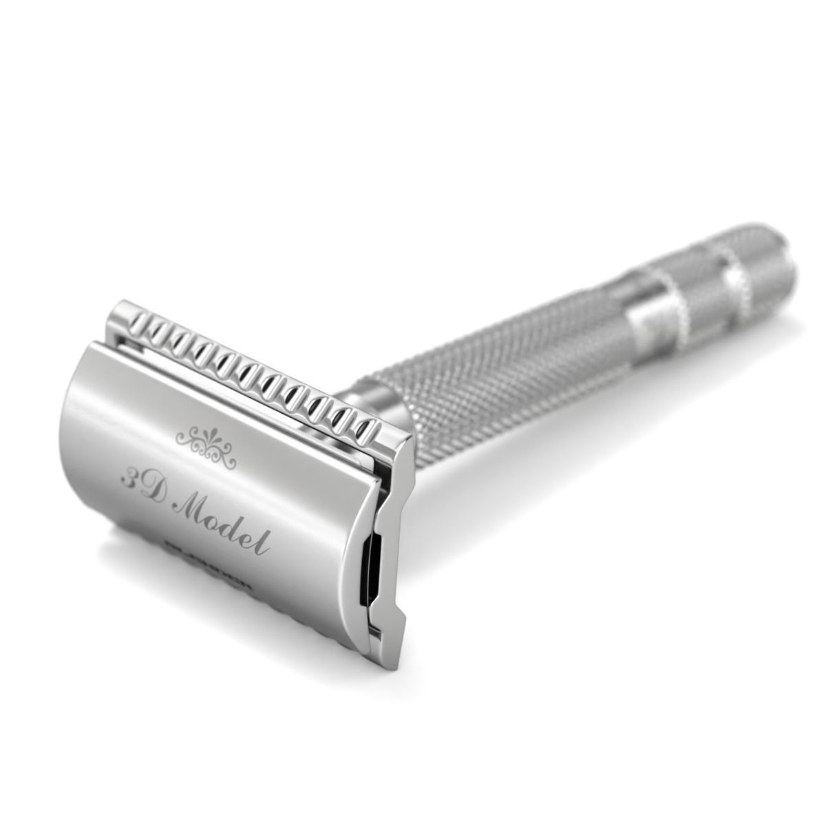 Shaving Kit with Metal Handles 3D model_5