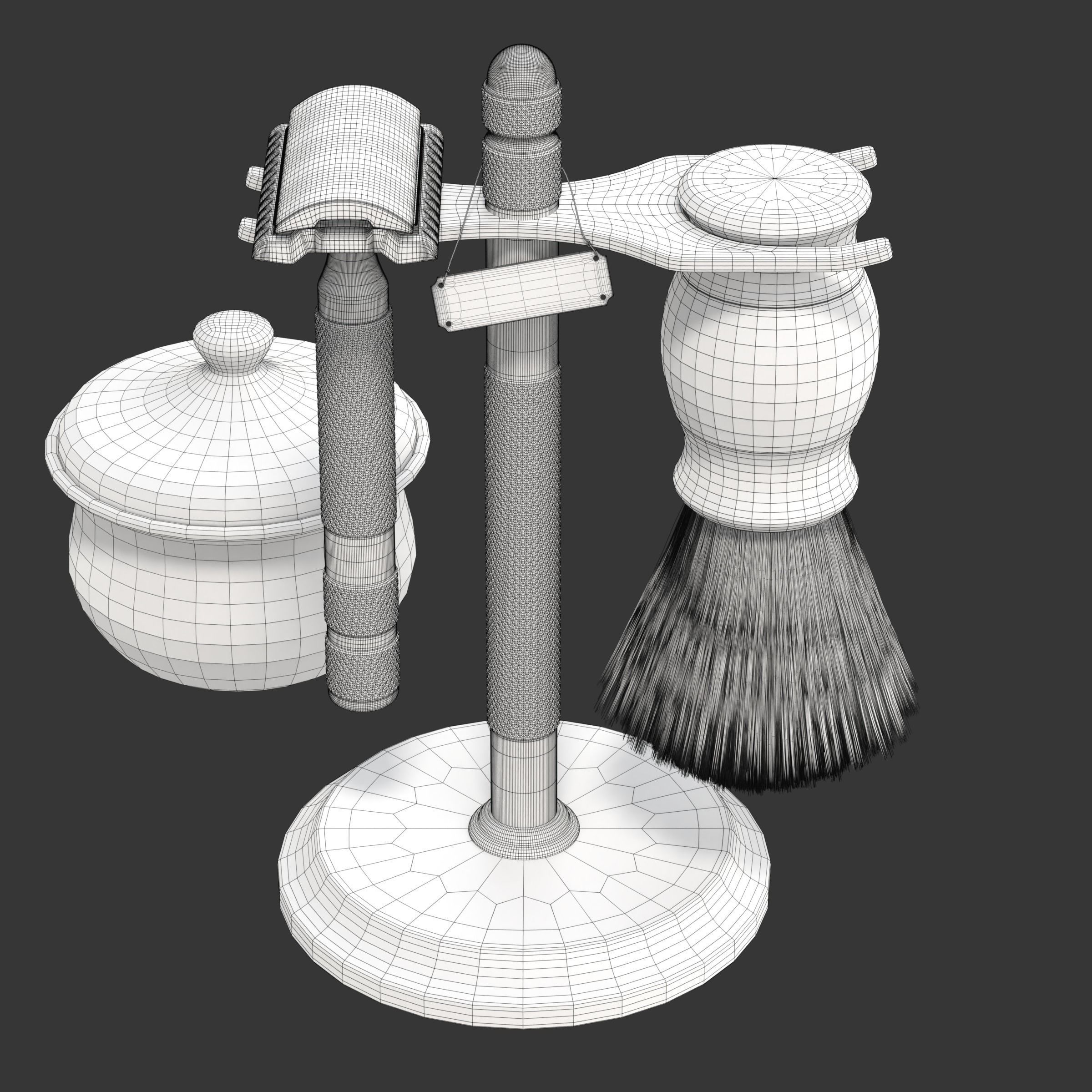 Shaving Kit with Metal Handles 3D model_18