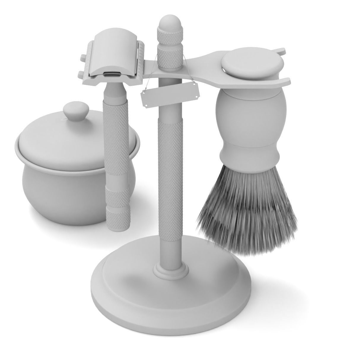 Shaving Kit with Metal Handles 3D model_7