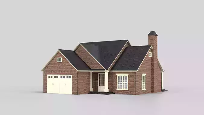 British House Design 05T4 Low-poly 3D model