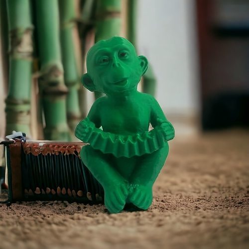MONKEY PLAYING THE ACCORDION Free 3D print model
