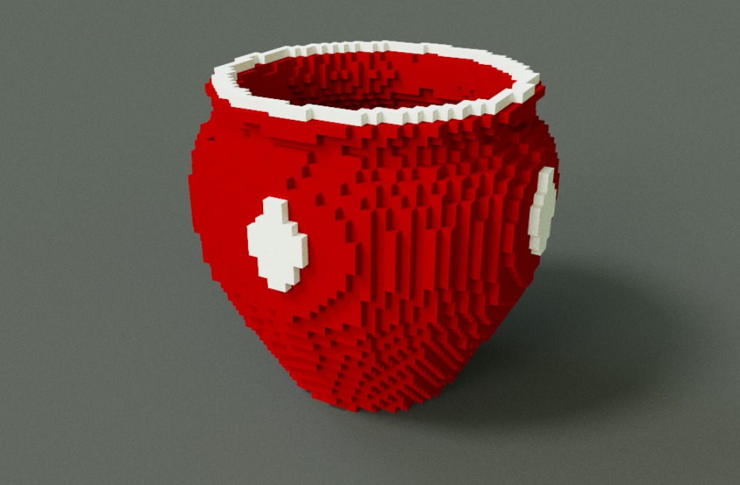 Voxel Pottery 3D model_3
