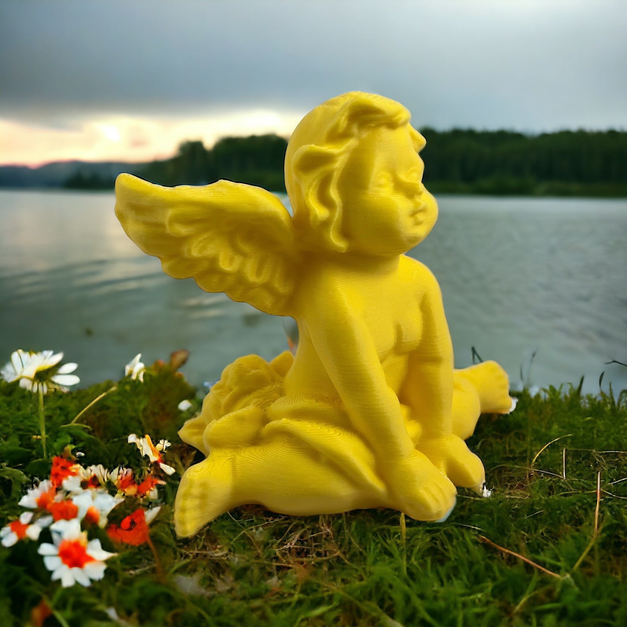 SITTING ANGEL 3D print model_1