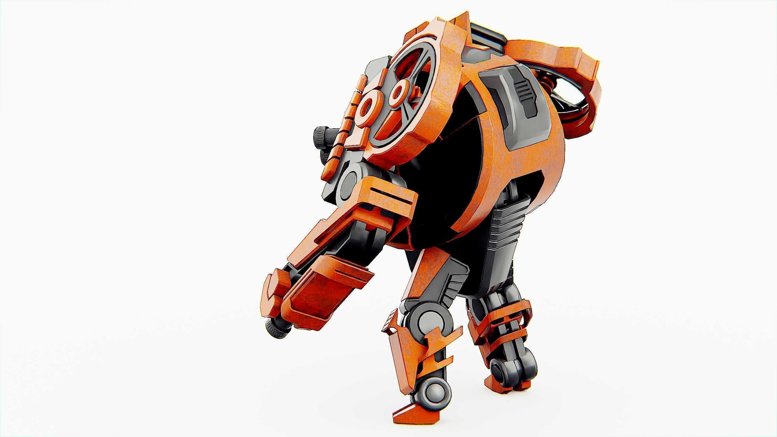 MILITARY ROBOT C-200 Rigged for Unreal Engine - Unity - MIXAMO 3D model_19