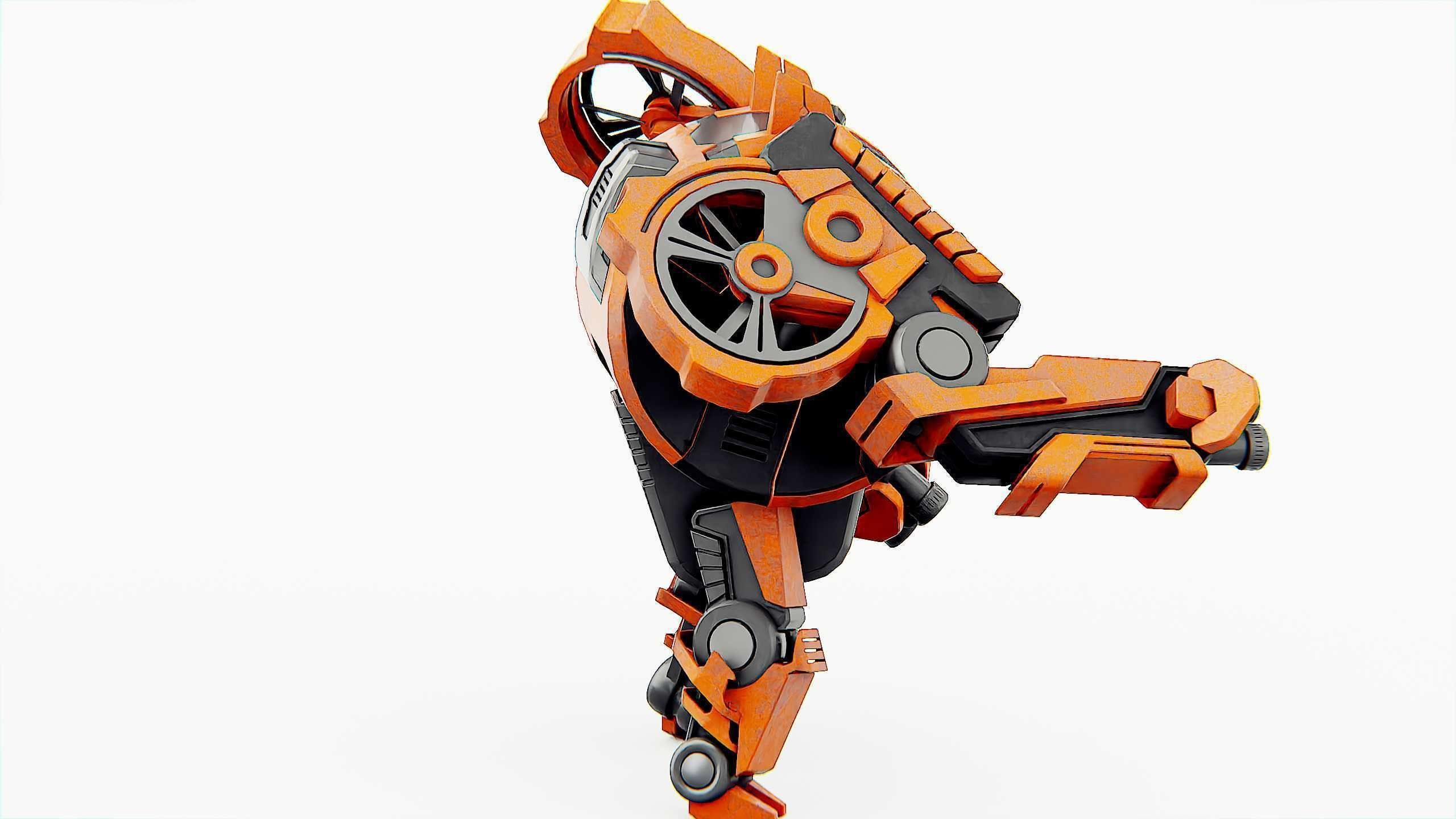 MILITARY ROBOT C-200 Rigged for Unreal Engine - Unity - MIXAMO 3D model_8