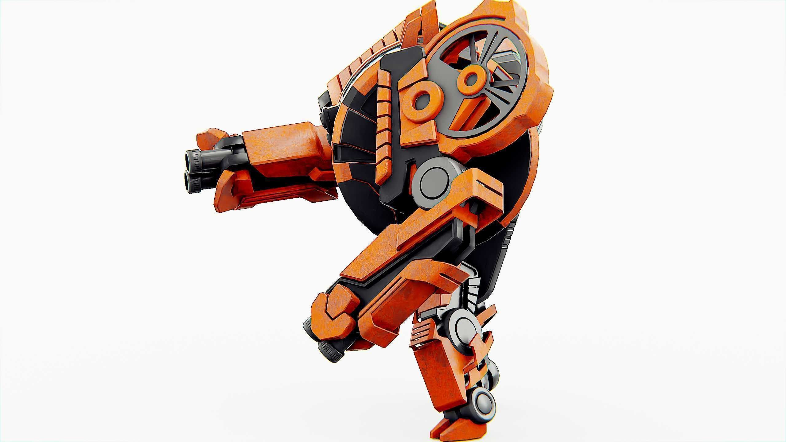 MILITARY ROBOT C-200 Rigged for Unreal Engine - Unity - MIXAMO 3D model_21