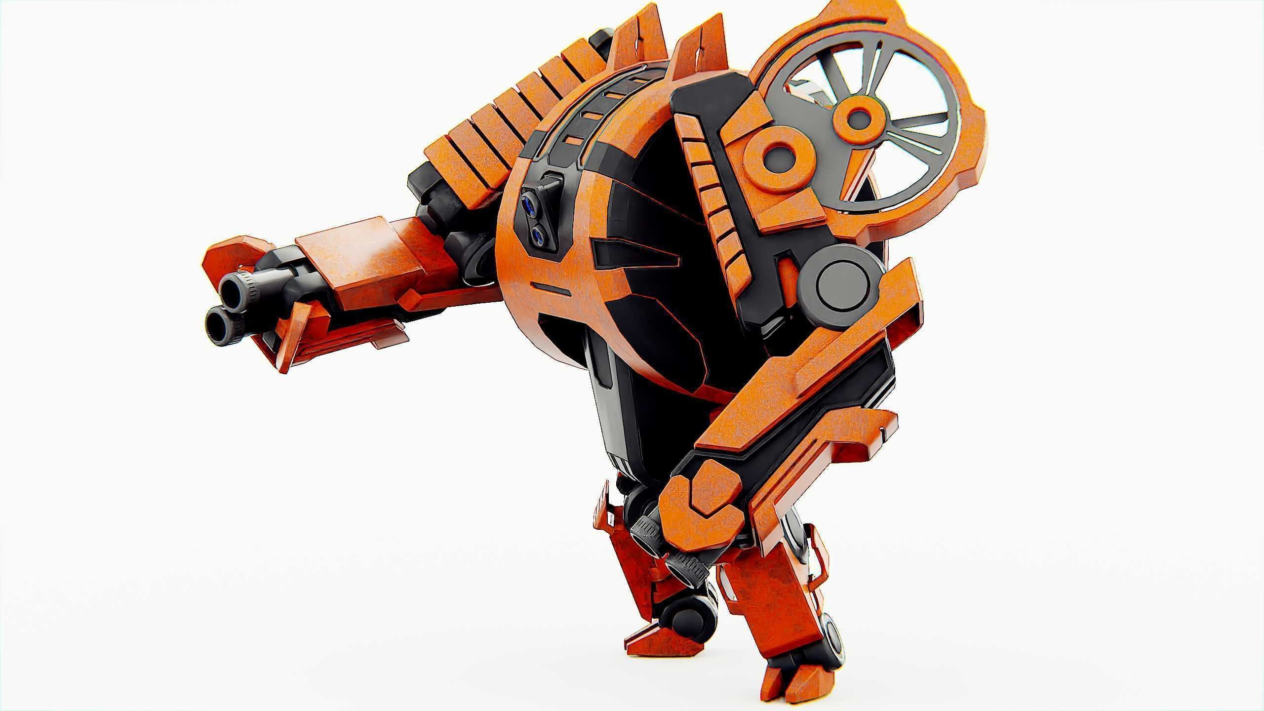 MILITARY ROBOT C-200 Rigged for Unreal Engine - Unity - MIXAMO 3D model_23