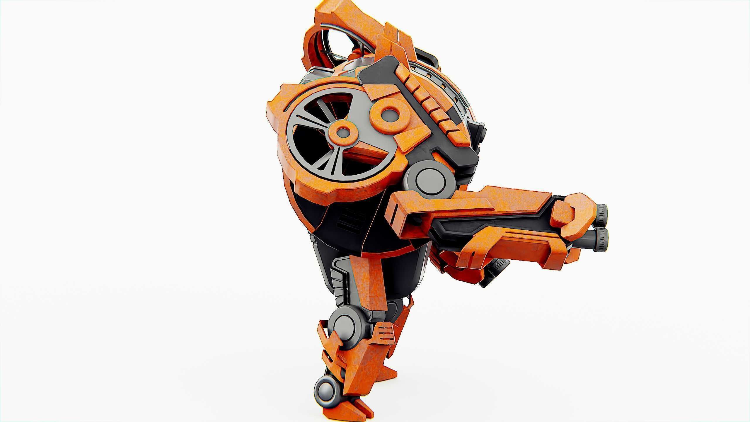 MILITARY ROBOT C-200 Rigged for Unreal Engine - Unity - MIXAMO 3D model_7