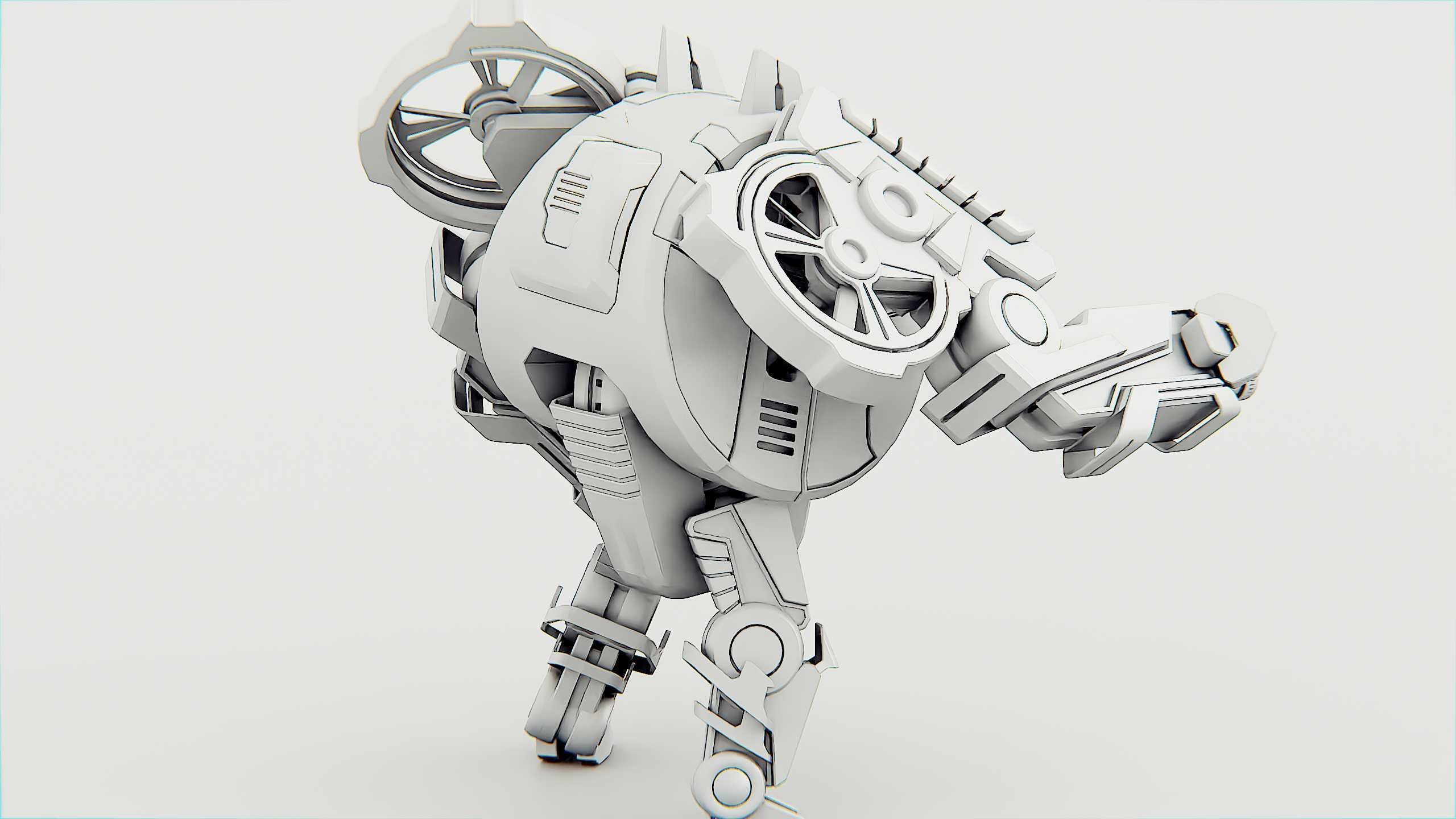 MILITARY ROBOT C-200 Rigged for Unreal Engine - Unity - MIXAMO 3D model_33