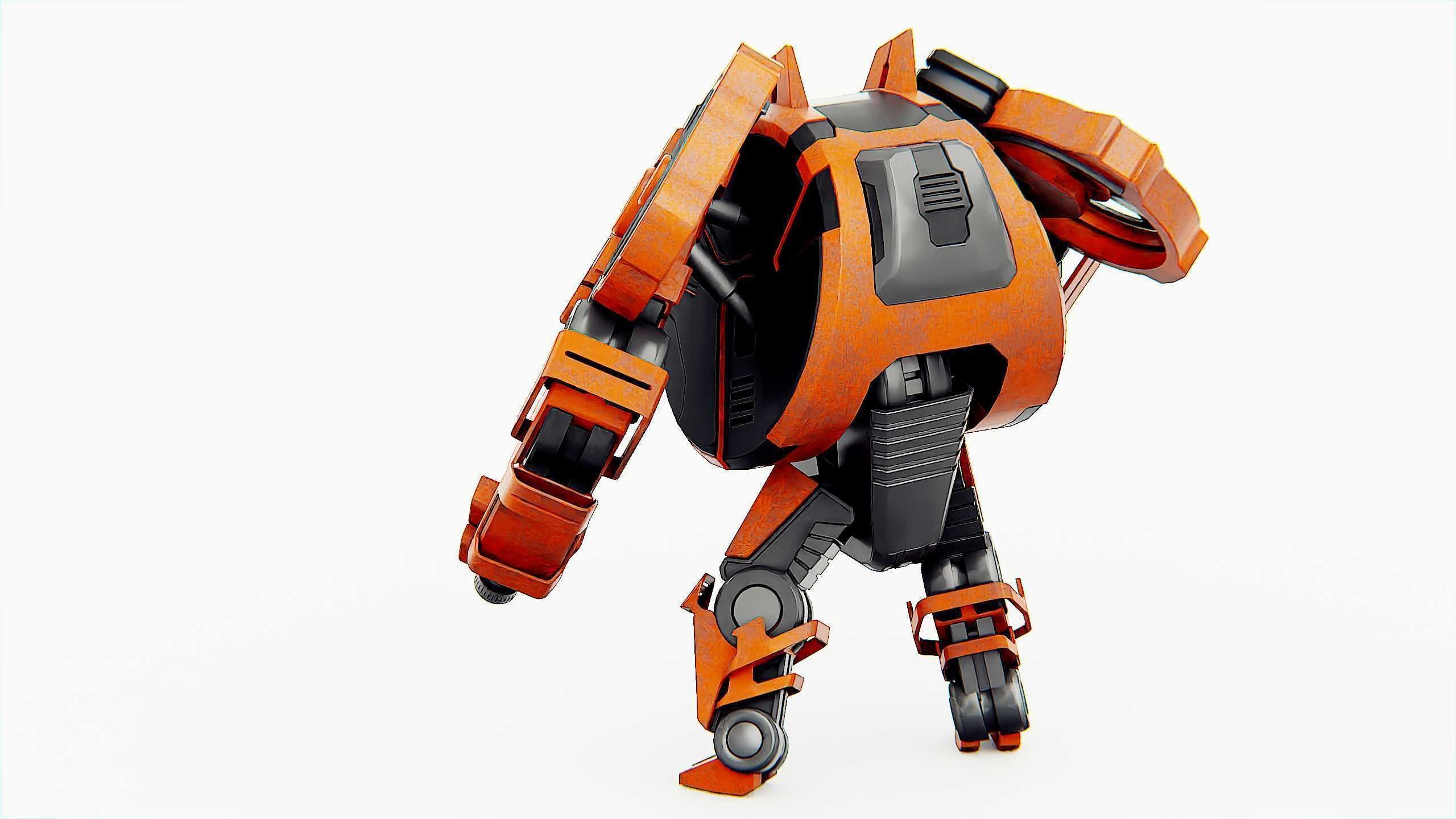 MILITARY ROBOT C-200 Rigged for Unreal Engine - Unity - MIXAMO 3D model_17