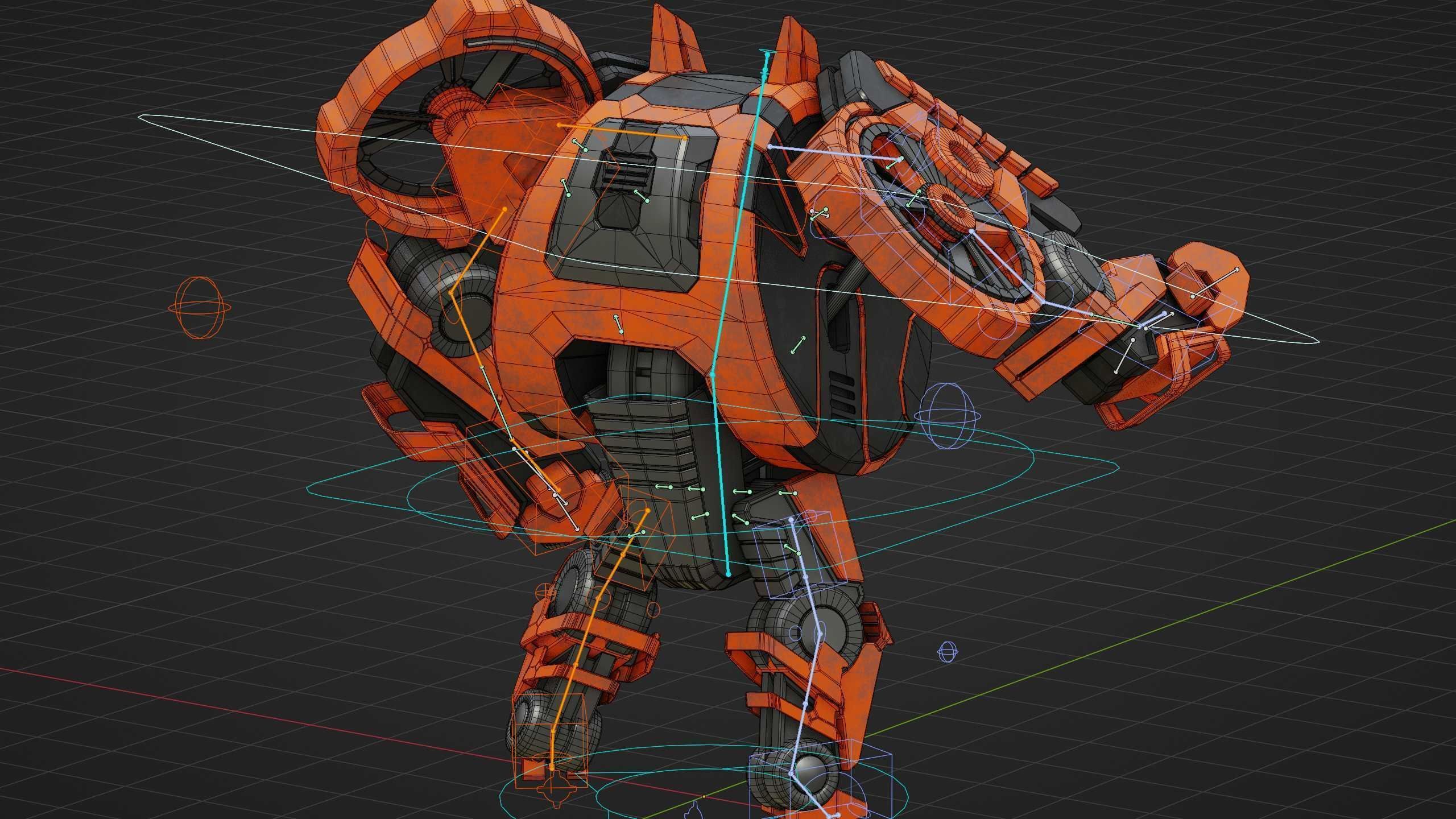 MILITARY ROBOT C-200 Rigged for Unreal Engine - Unity - MIXAMO 3D model_38