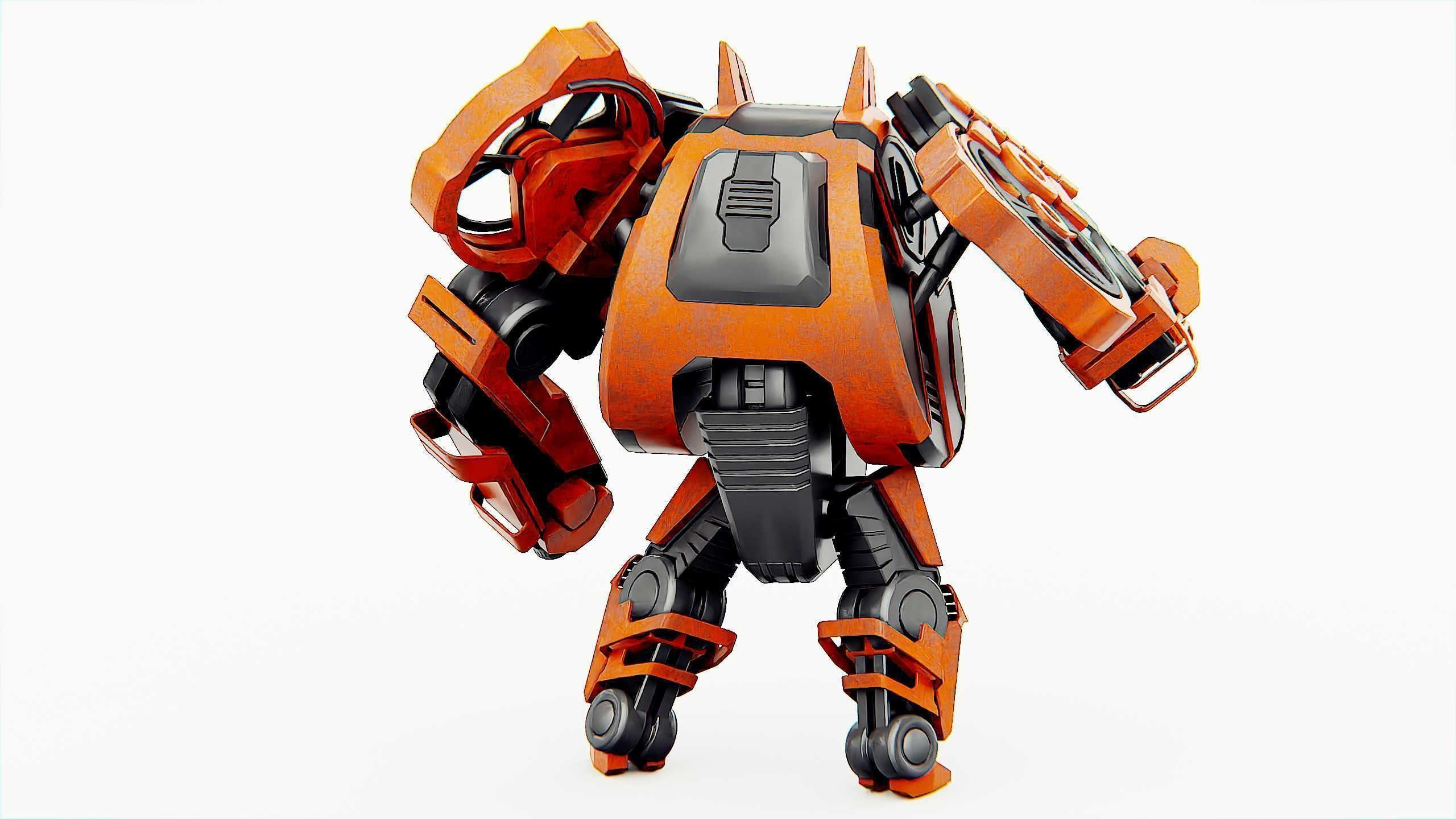 MILITARY ROBOT C-200 Rigged for Unreal Engine - Unity - MIXAMO 3D model_14