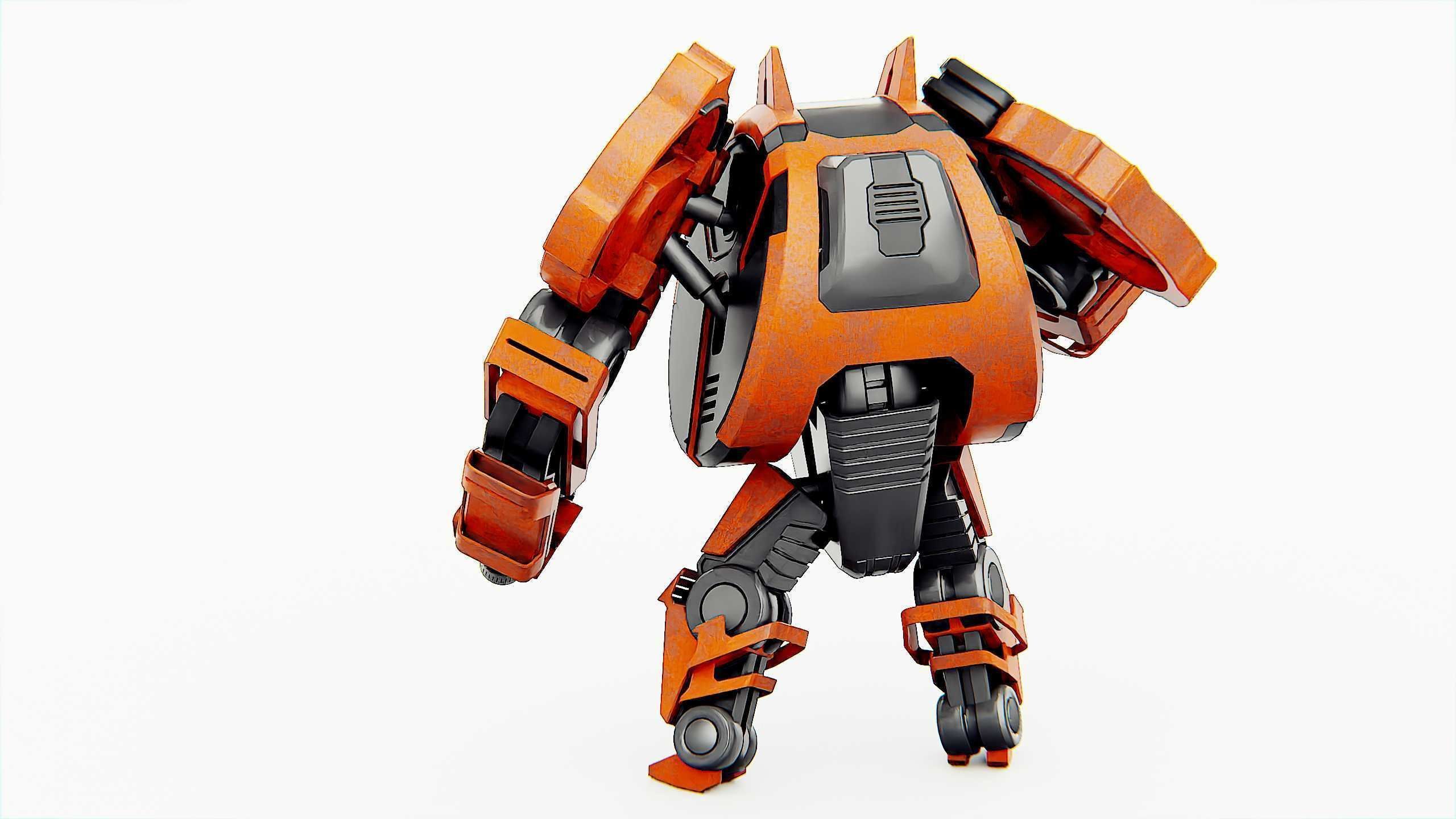 MILITARY ROBOT C-200 Rigged for Unreal Engine - Unity - MIXAMO 3D model_16