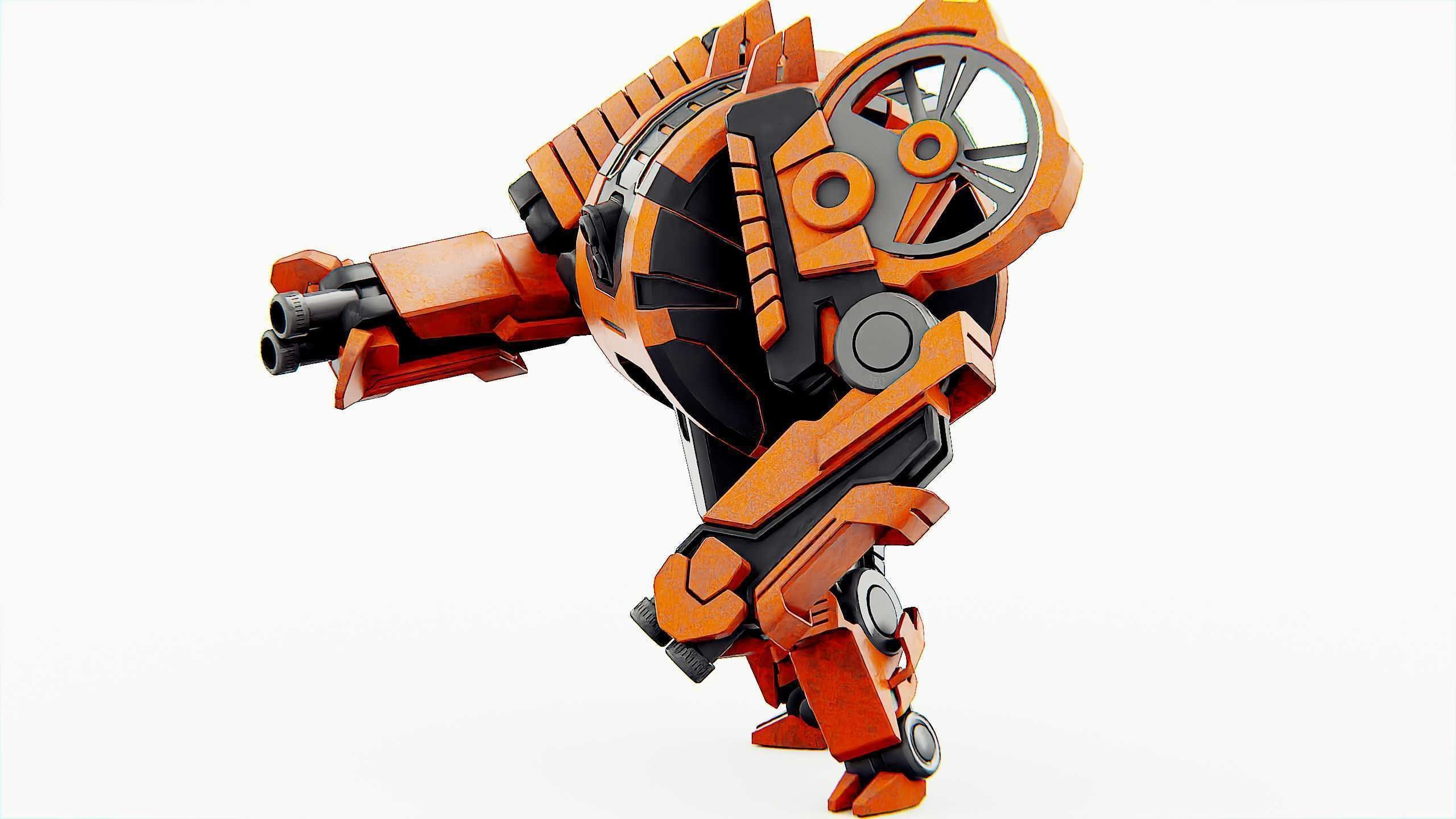 MILITARY ROBOT C-200 Rigged for Unreal Engine - Unity - MIXAMO 3D model_22