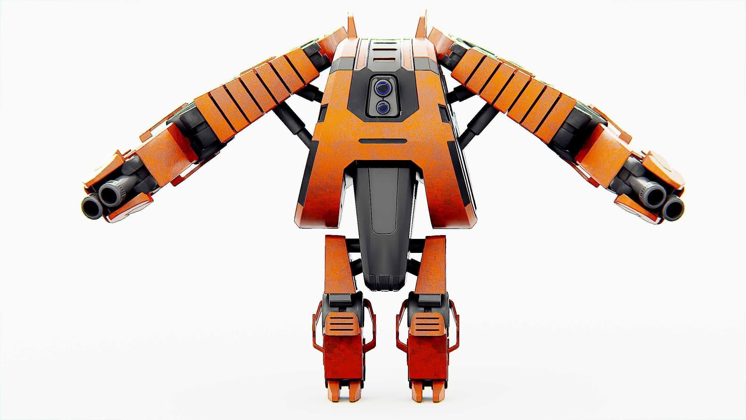 MILITARY ROBOT C-200 Rigged for Unreal Engine - Unity - MIXAMO 3D model_30